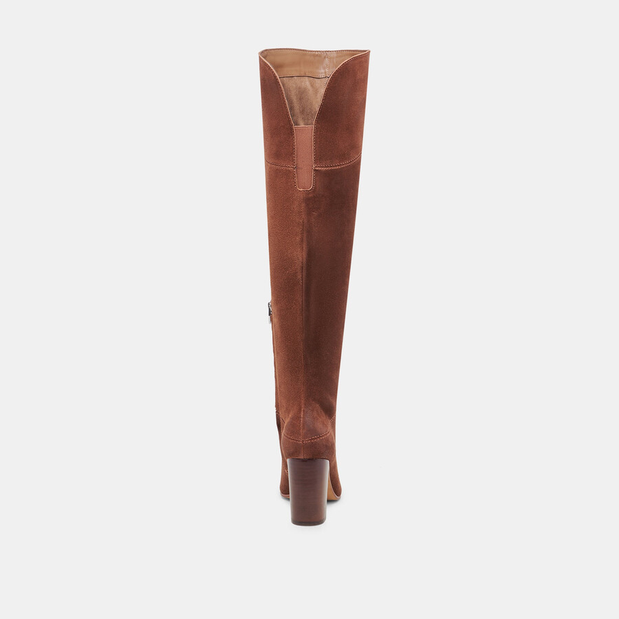 sury boots dunkelbraunes sattelbraunes wildleder
