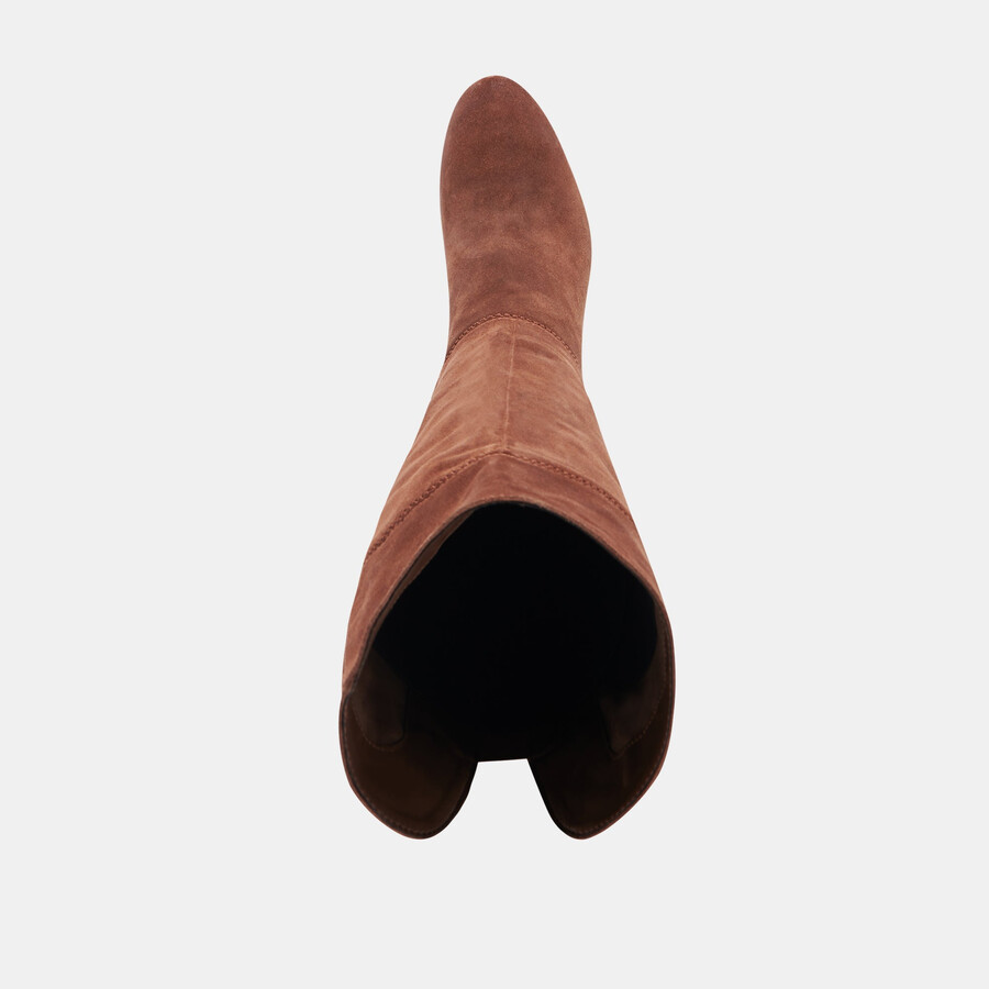 sury boots dunkelbraunes sattelbraunes wildleder