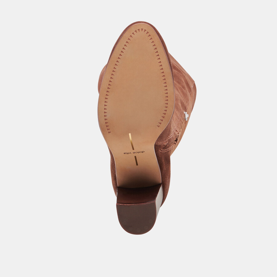 sury boots dunkelbraunes sattelbraunes wildleder