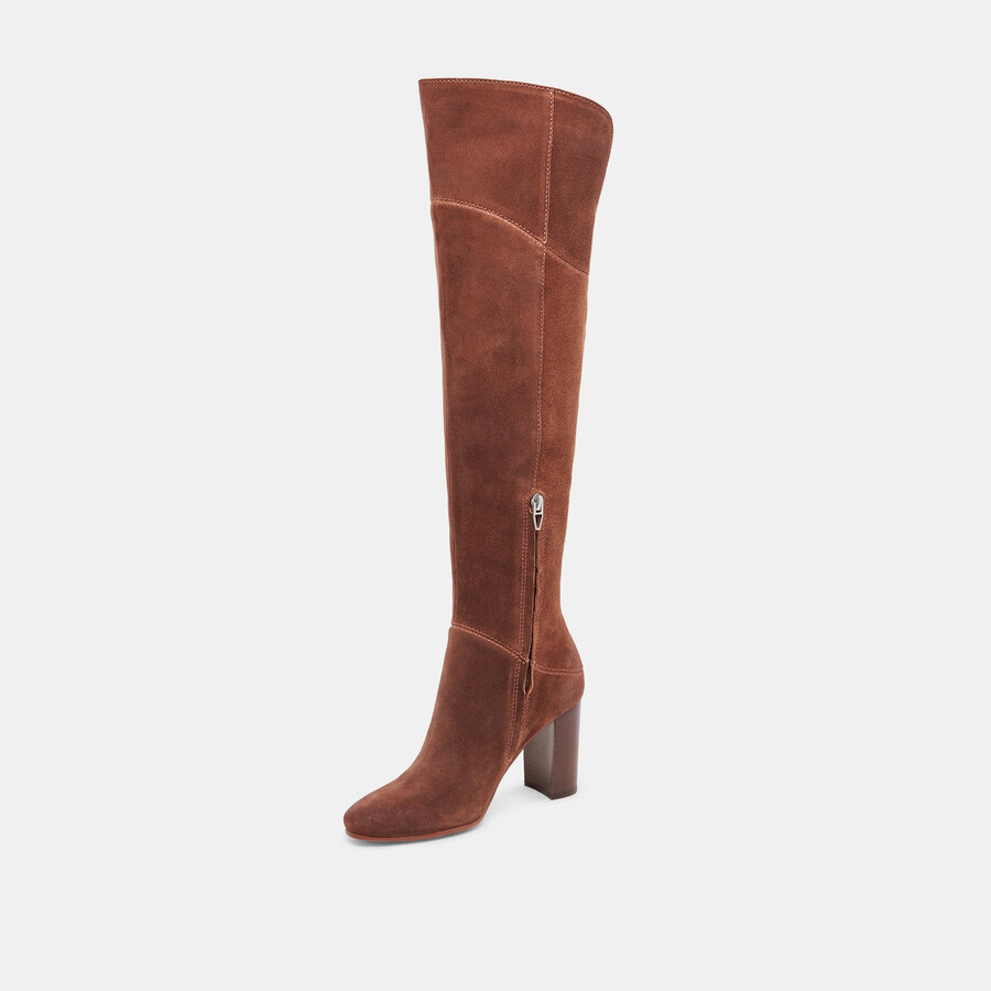 sury boots dunkelbraunes sattelbraunes wildleder