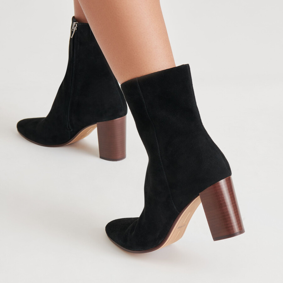suzy stiefeletten aus onyx-wildleder