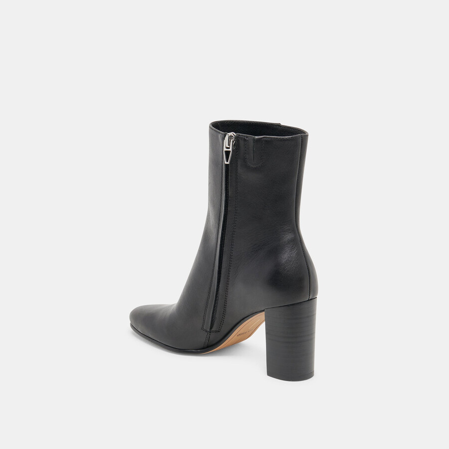 suzy stiefeletten aus schwarzem leder