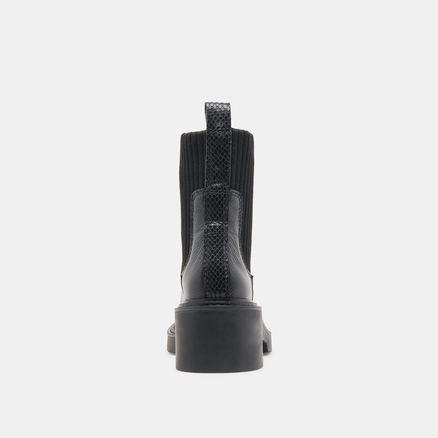hilora h2o stiefel aus schwarzem leder