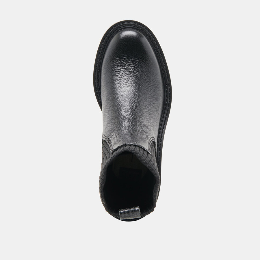 hilora h2o stiefel aus schwarzem leder