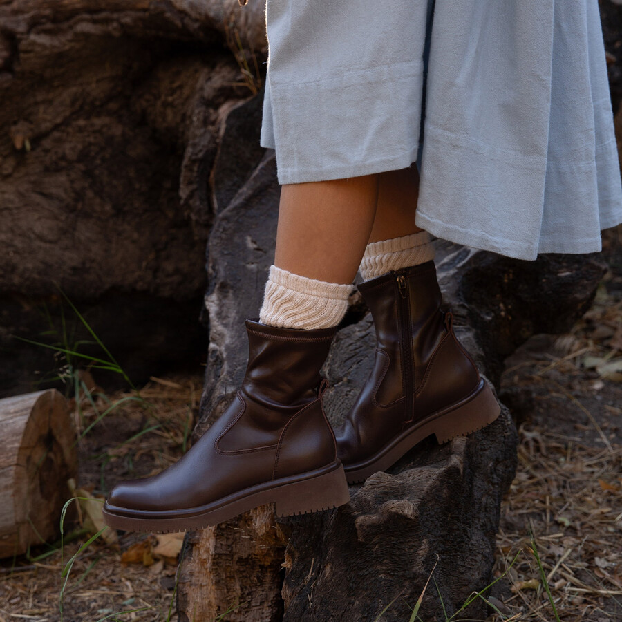 simaya h2o boots mahagoni leder