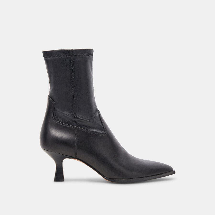 arya stiefel mit weitem schaft schwarzes leder