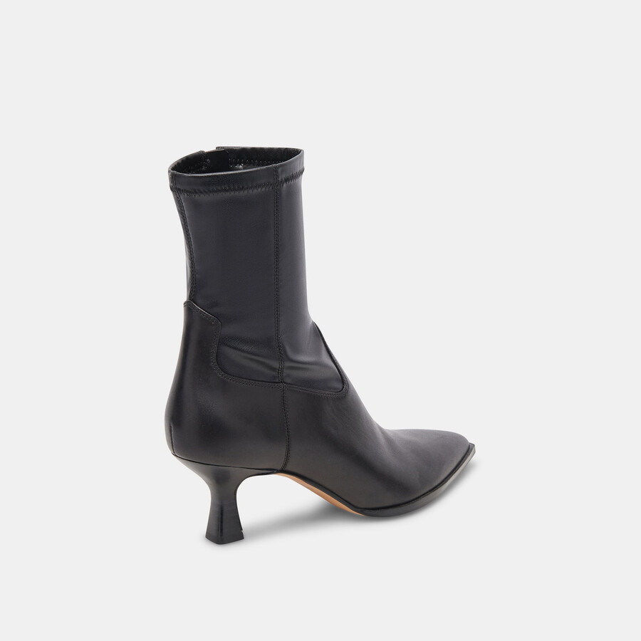 arya stiefel mit weitem schaft schwarzes leder