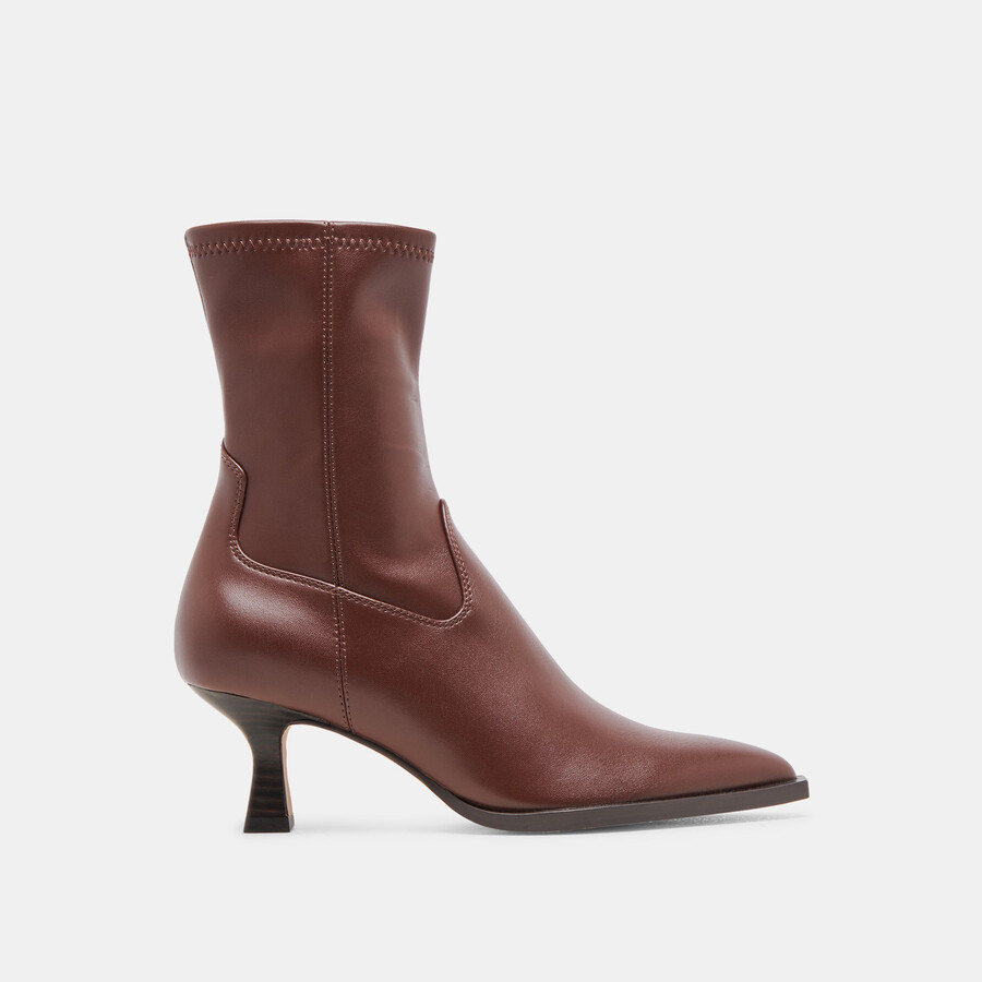 arya stiefel mit weitem schaft schokoladenbraunes leder