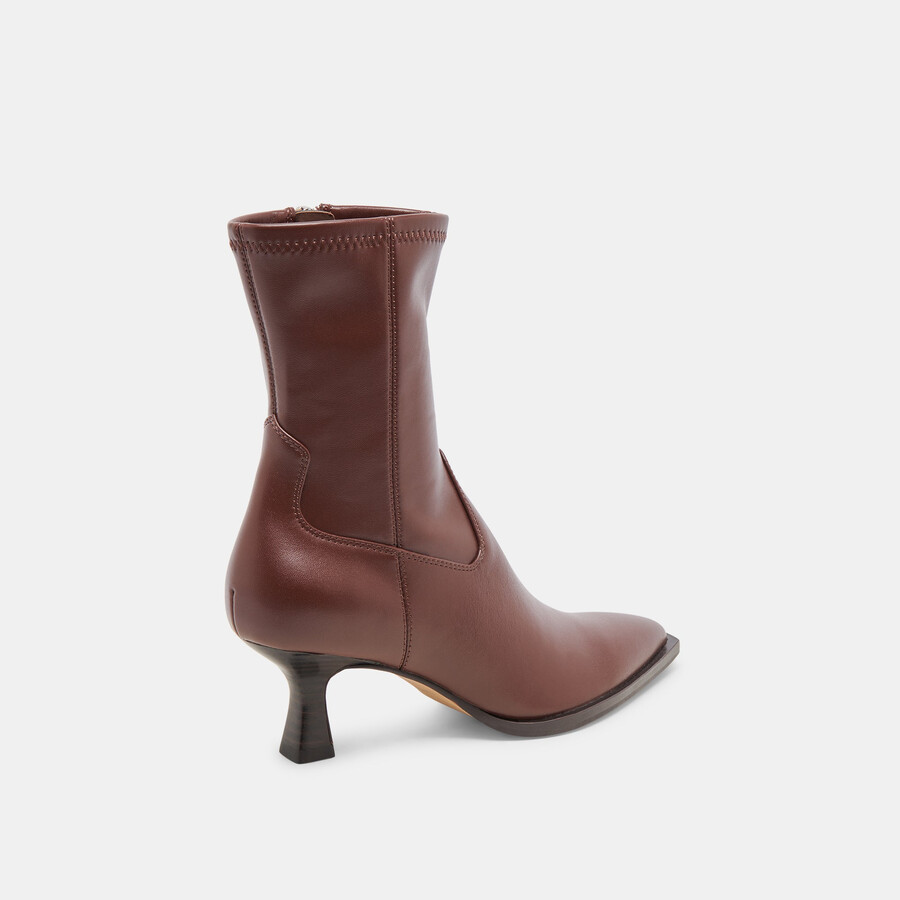 arya stiefel mit weitem schaft schokoladenbraunes leder