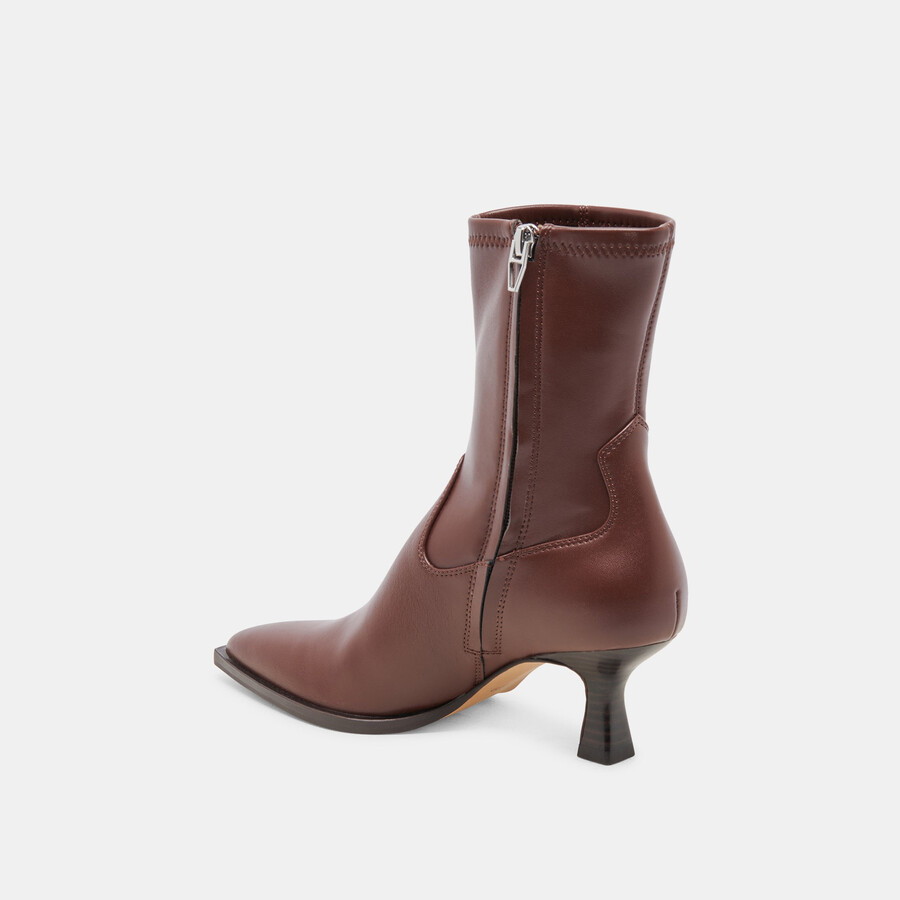 arya stiefel mit weitem schaft schokoladenbraunes leder