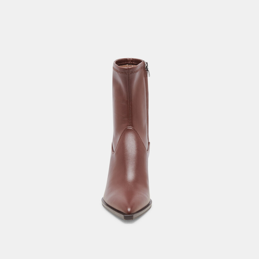 arya stiefel mit weitem schaft schokoladenbraunes leder