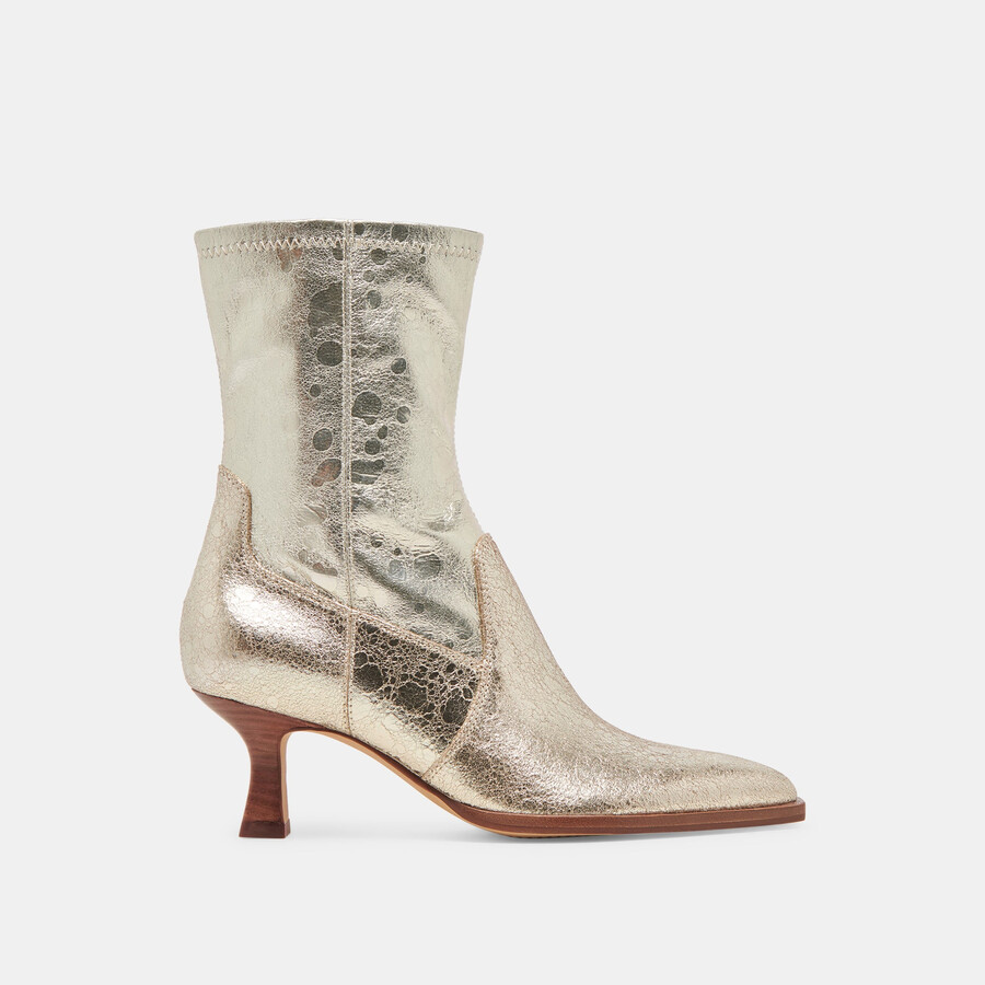arya stiefel mit weitem schaft hellgoldenes abgenutztes leder