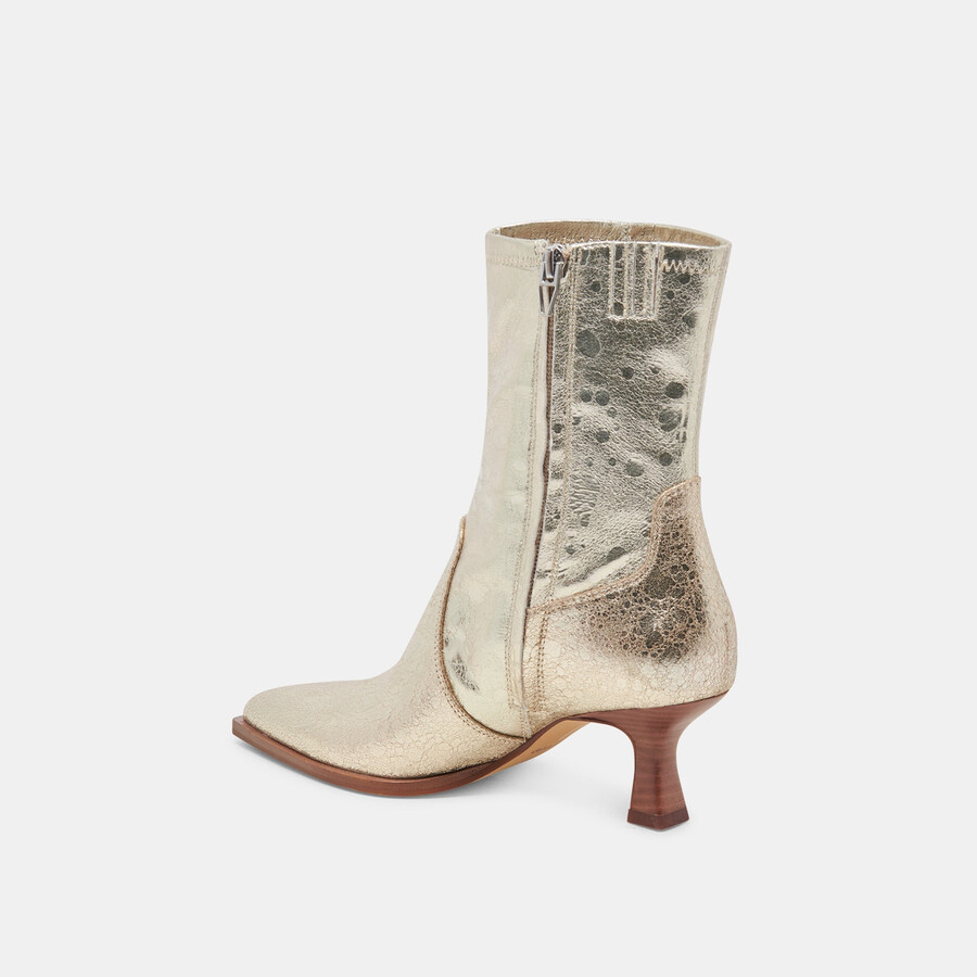 arya stiefel mit weitem schaft hellgoldenes abgenutztes leder