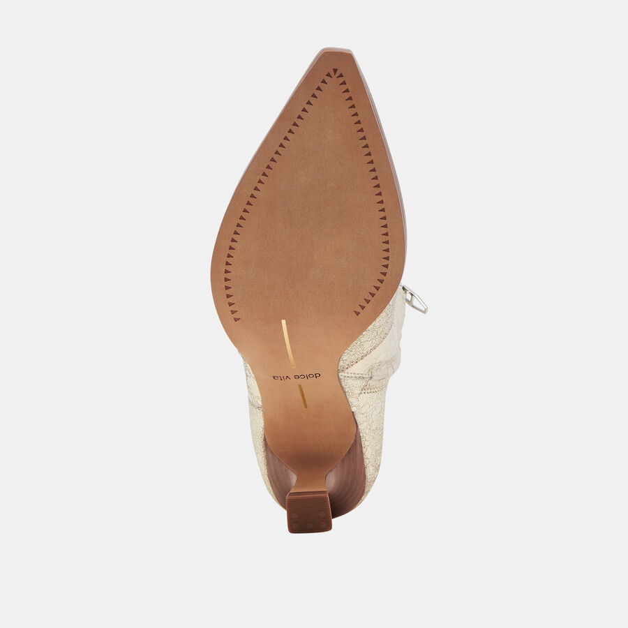 arya stiefel mit weitem schaft hellgoldenes abgenutztes leder