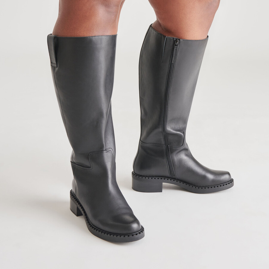 glory h2o stiefel mit extraweiter kalbsweite schwarzes leder