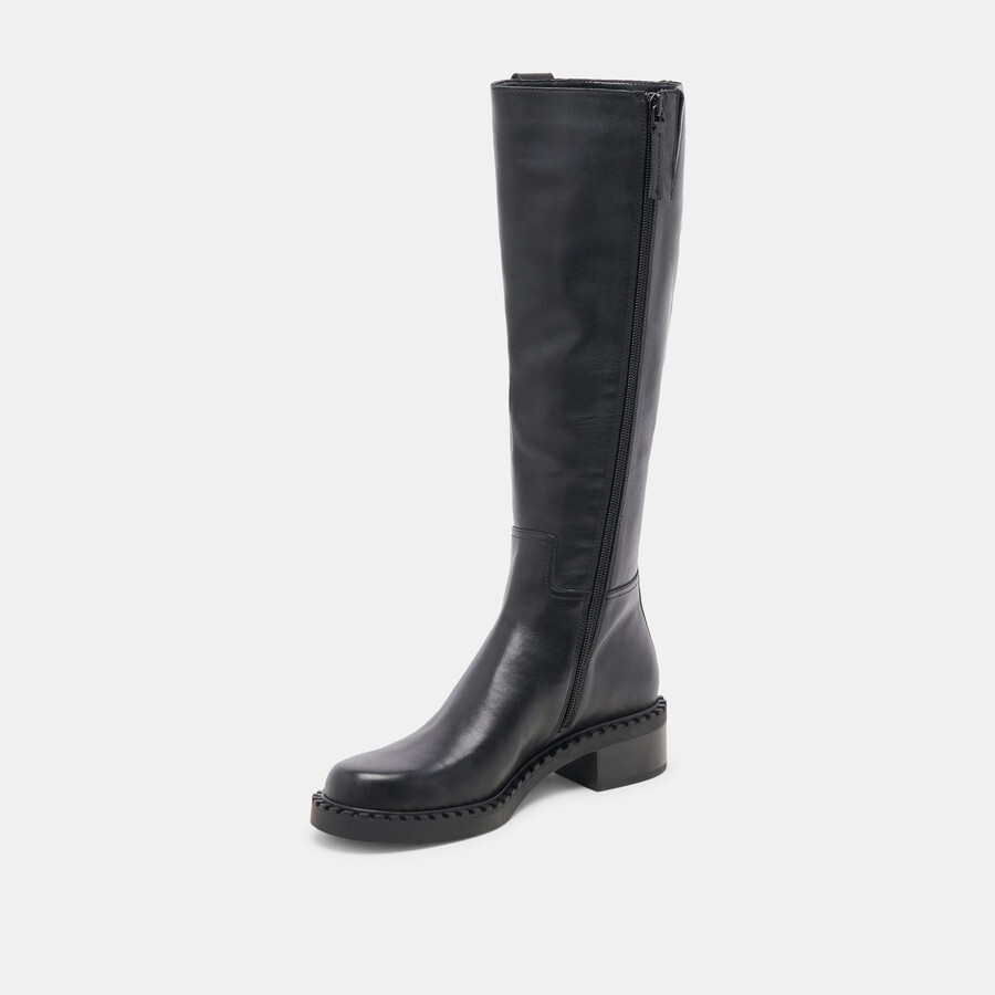 glory h2o stiefel mit extraweiter kalbsweite schwarzes leder