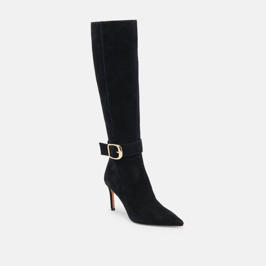 kinzy boots onyx wildleder