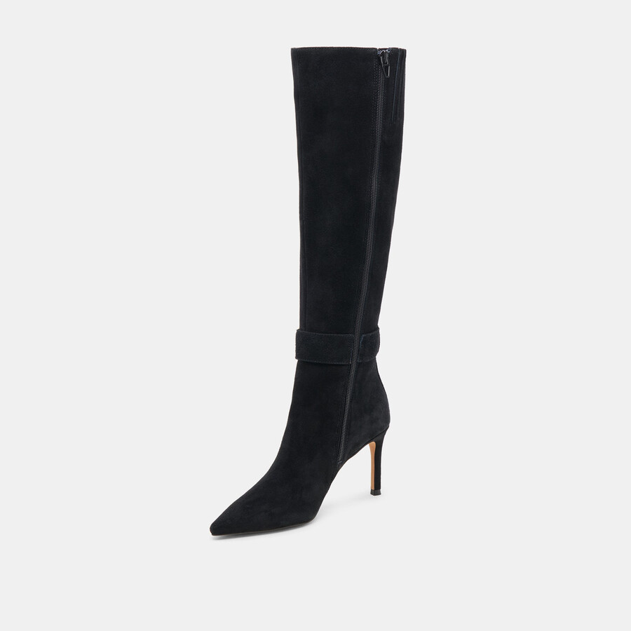 kinzy boots onyx wildleder
