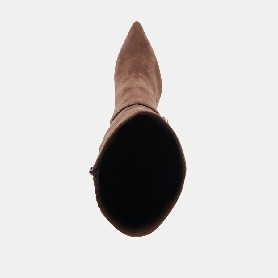 kinzy boots dunkelbraunes wildleder