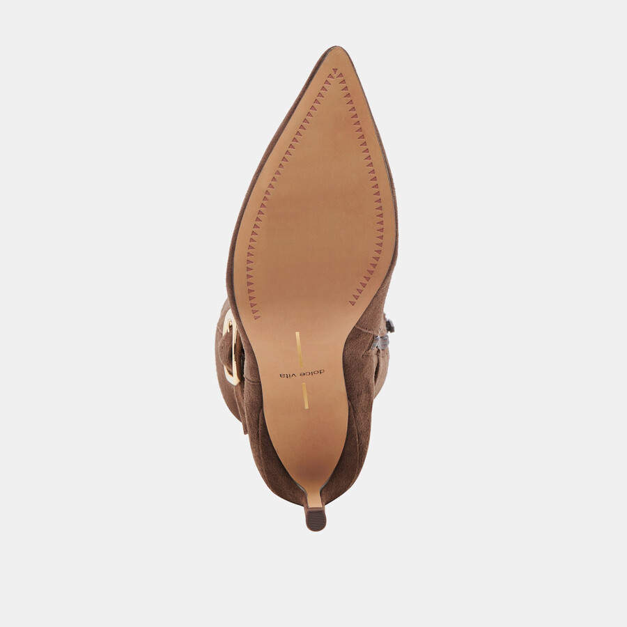 kinzy boots dunkelbraunes wildleder