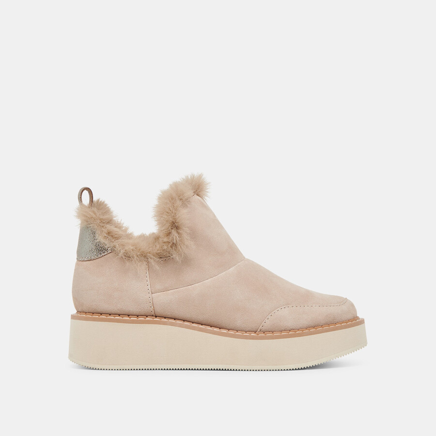 ardy plush h2o babyschuhe aus taupefarbenem wildleder