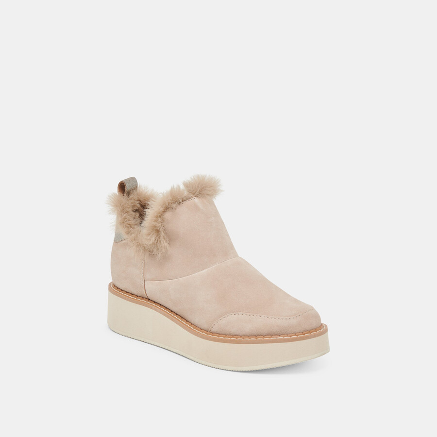 ardy plush h2o babyschuhe aus taupefarbenem wildleder