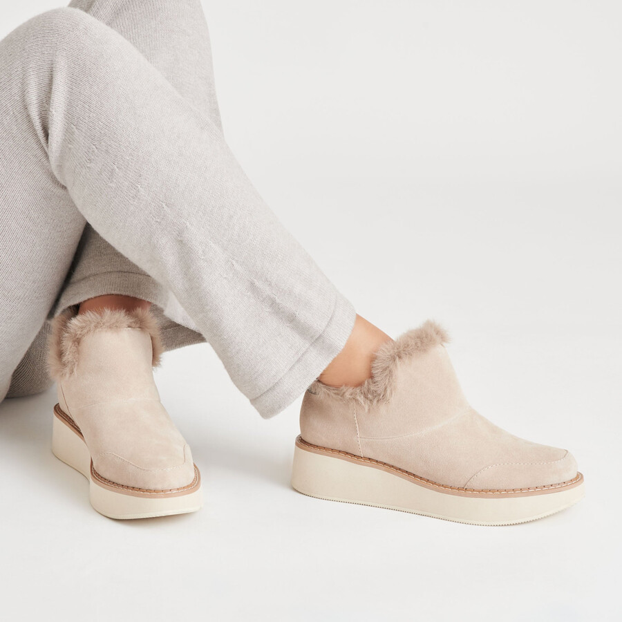 ardy plush h2o babyschuhe aus taupefarbenem wildleder