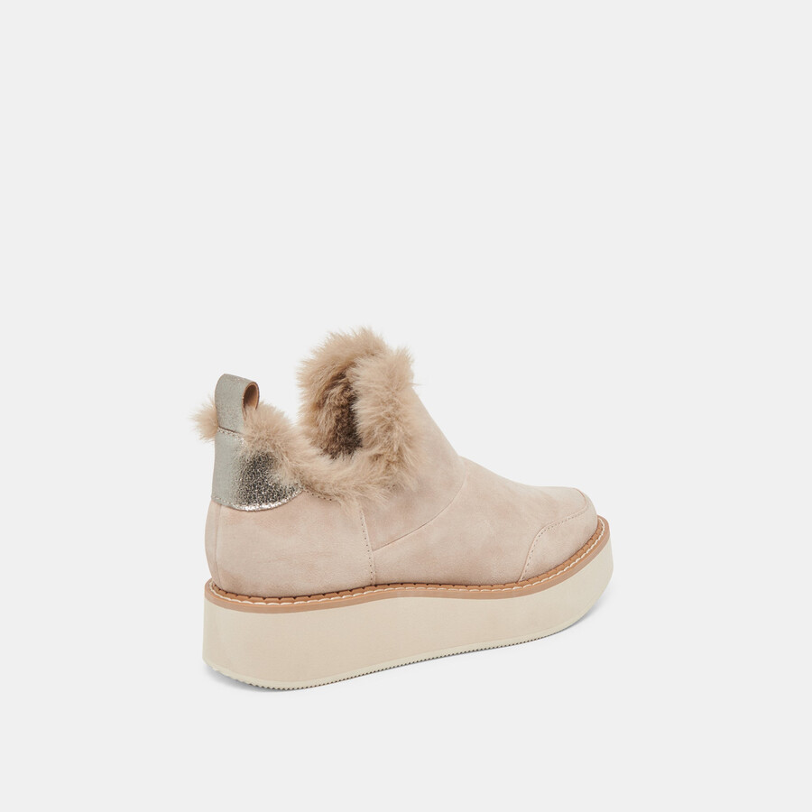 ardy plush h2o babyschuhe aus taupefarbenem wildleder