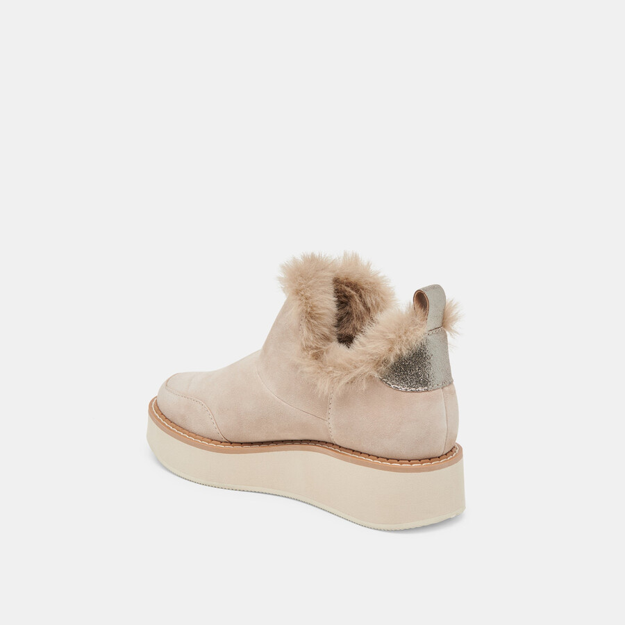 ardy plush h2o babyschuhe aus taupefarbenem wildleder
