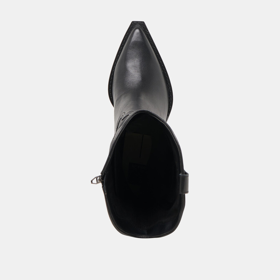 ryland stiefel mit weitem schaft schwarzes leder