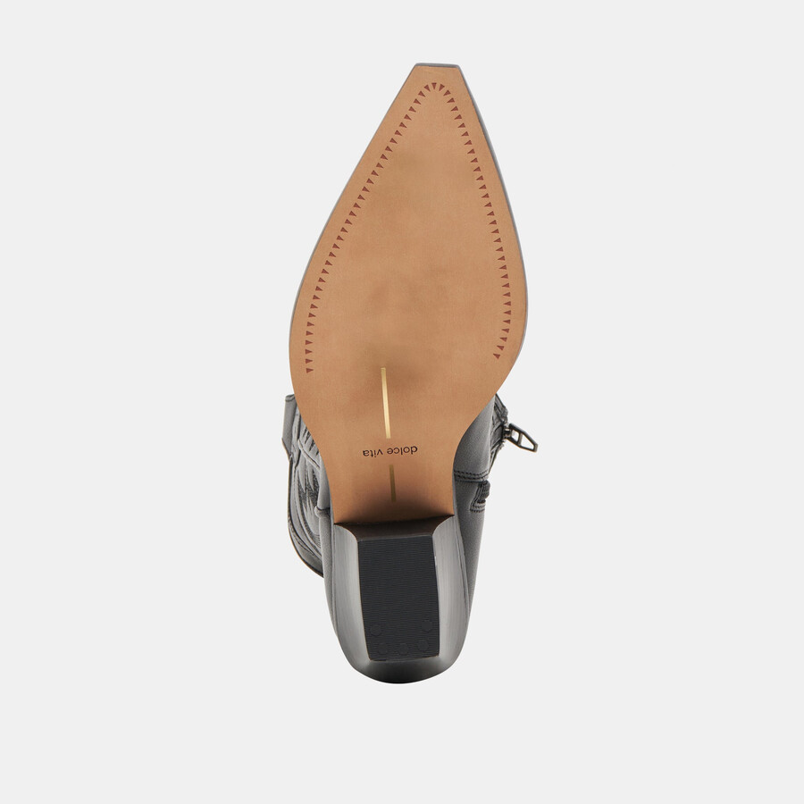 ryland stiefel mit weitem schaft schwarzes leder