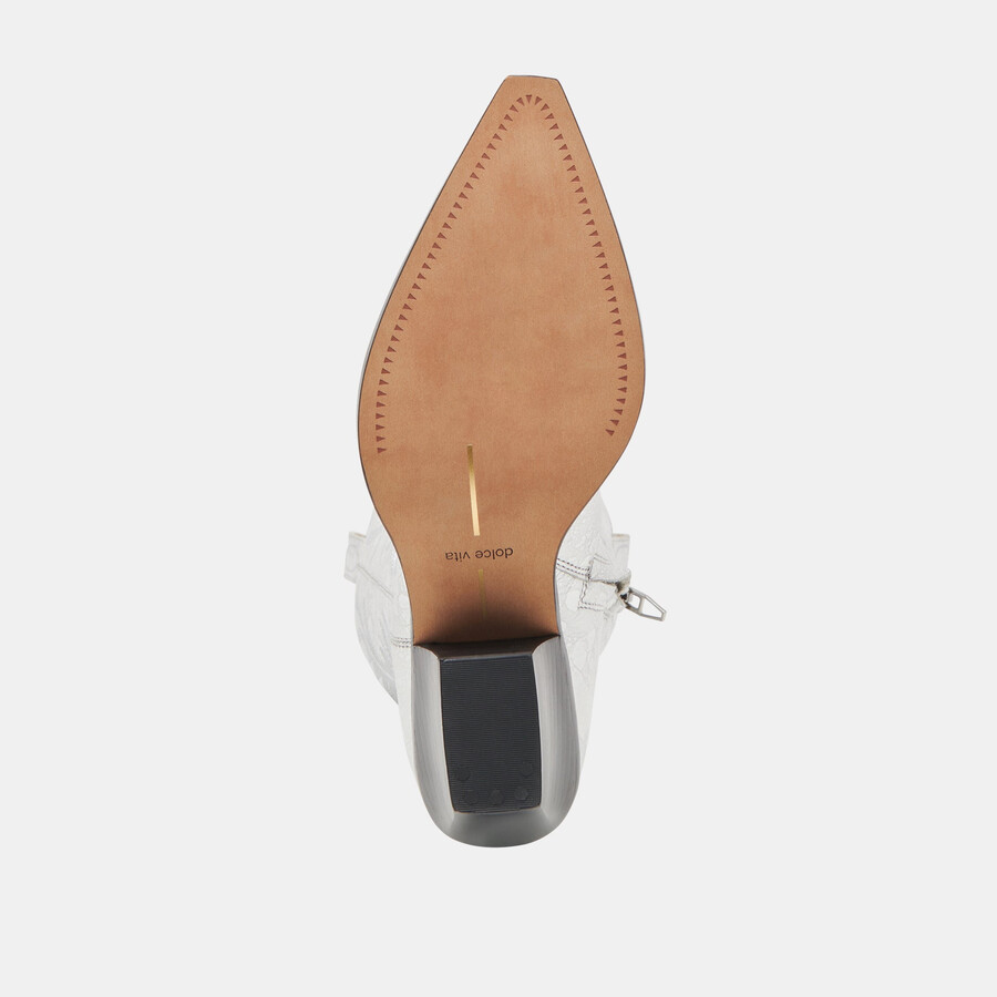 ryatt boots silbernes leder im used-look