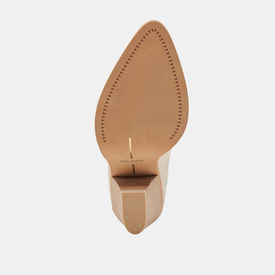 jessey floral boots creme nubuk