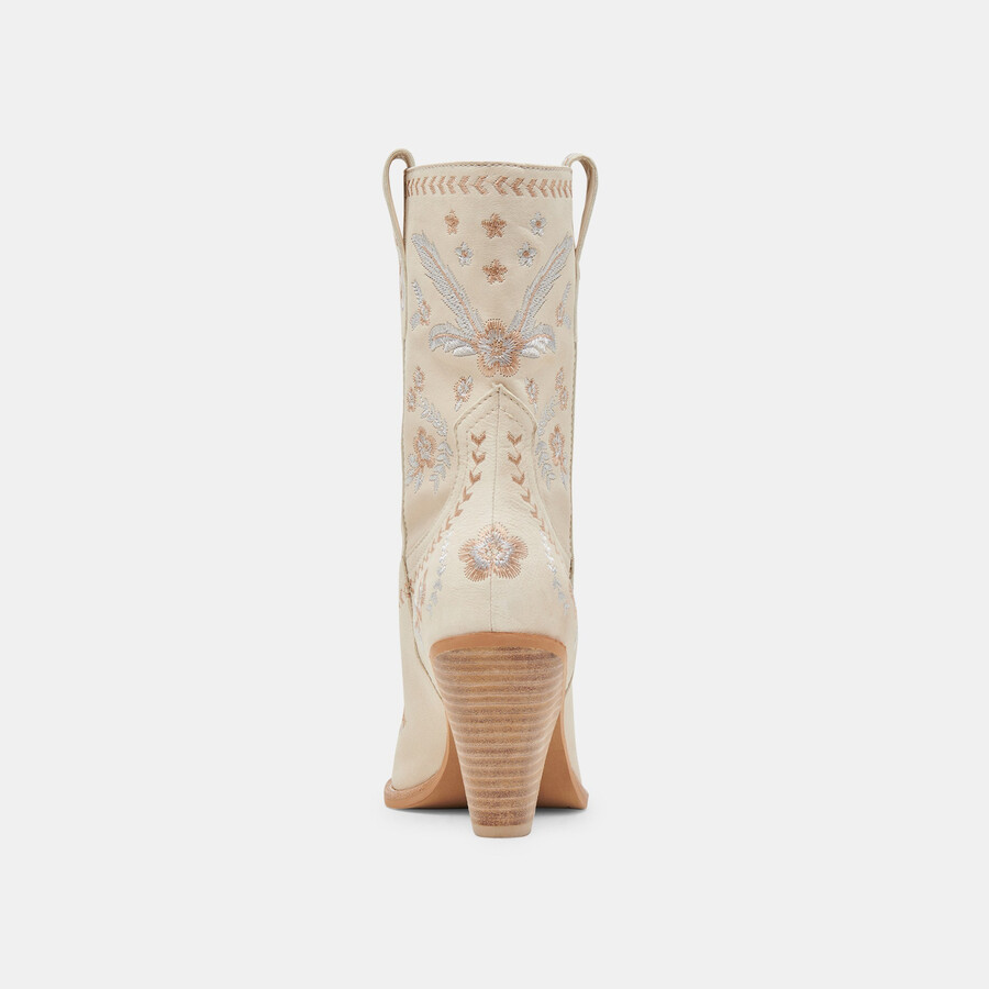 jessey floral boots creme nubuk