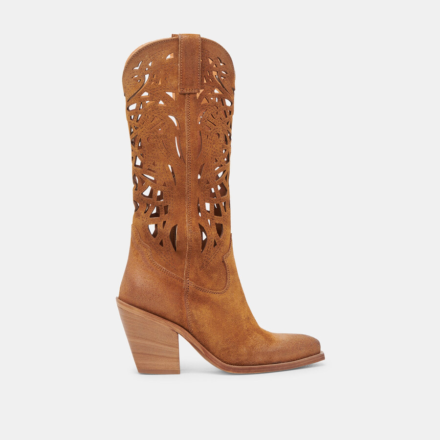 waylan boots aus kastanienbraunem wildleder