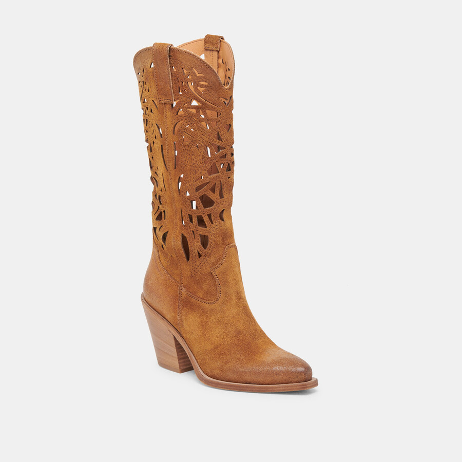 waylan boots aus kastanienbraunem wildleder