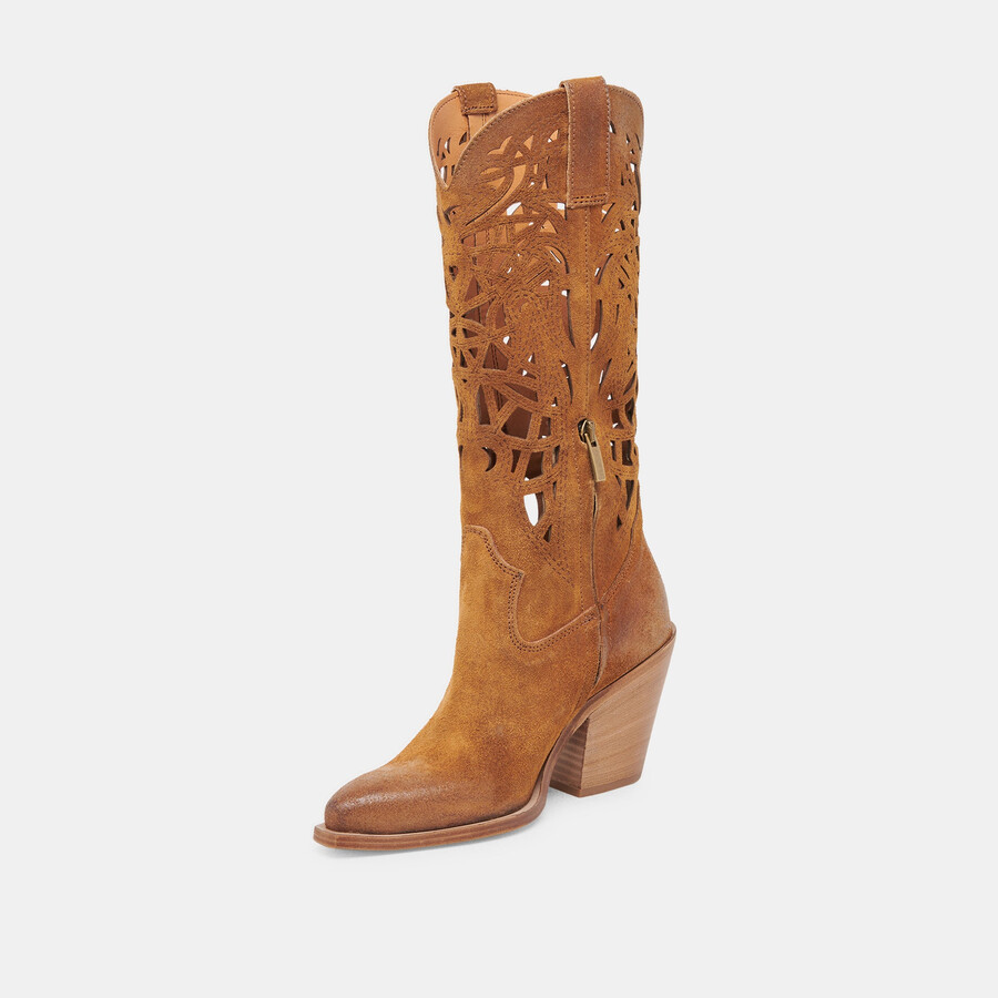 waylan boots aus kastanienbraunem wildleder