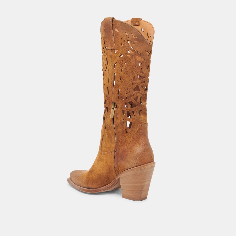 waylan boots aus kastanienbraunem wildleder