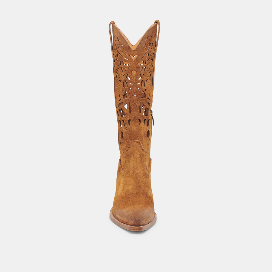 waylan boots aus kastanienbraunem wildleder