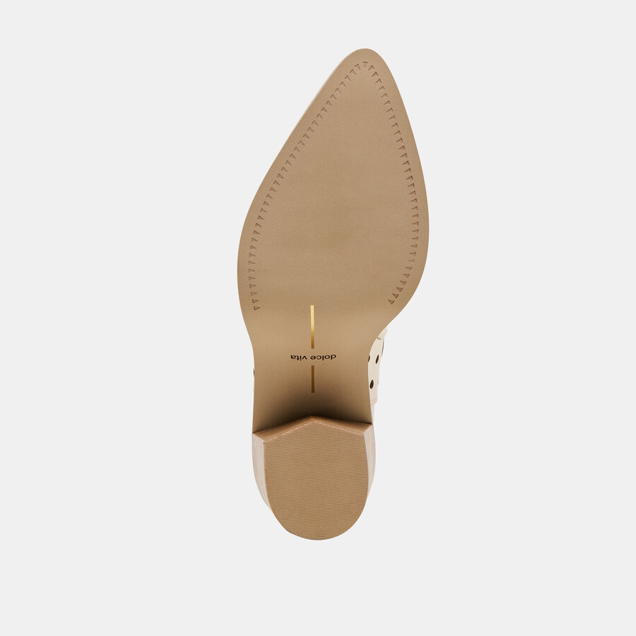 zenobi stiefeletten aus cremefarbenem leder