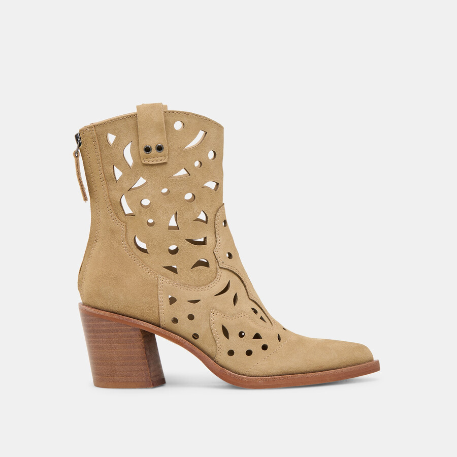 zenobi stiefeletten aus dunkeltaupefarbenem wildleder