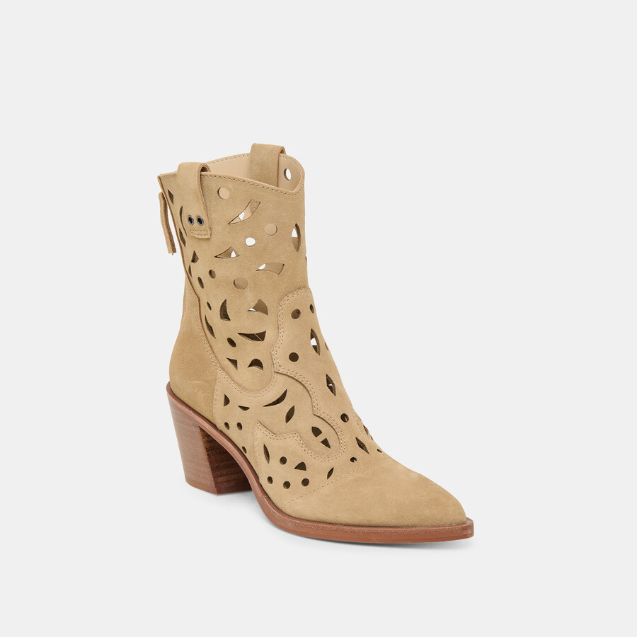 zenobi stiefeletten aus dunkeltaupefarbenem wildleder