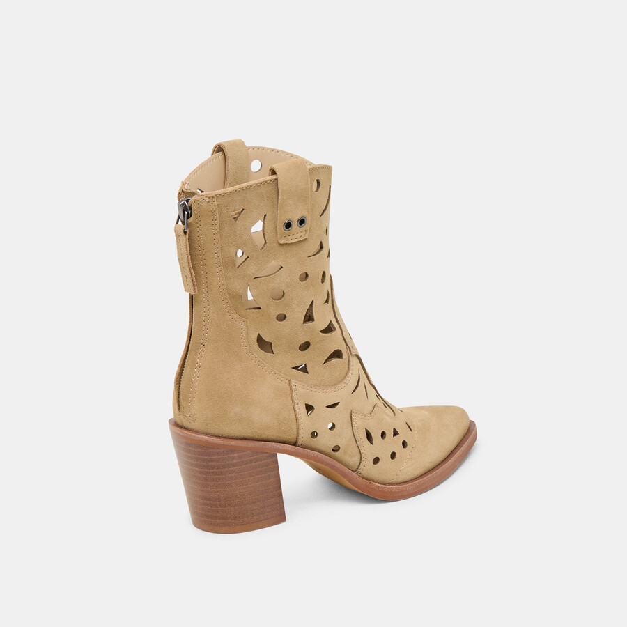 zenobi stiefeletten aus dunkeltaupefarbenem wildleder