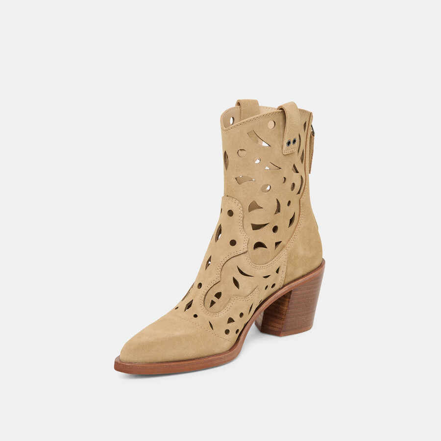 zenobi stiefeletten aus dunkeltaupefarbenem wildleder