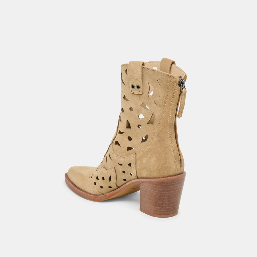 zenobi stiefeletten aus dunkeltaupefarbenem wildleder