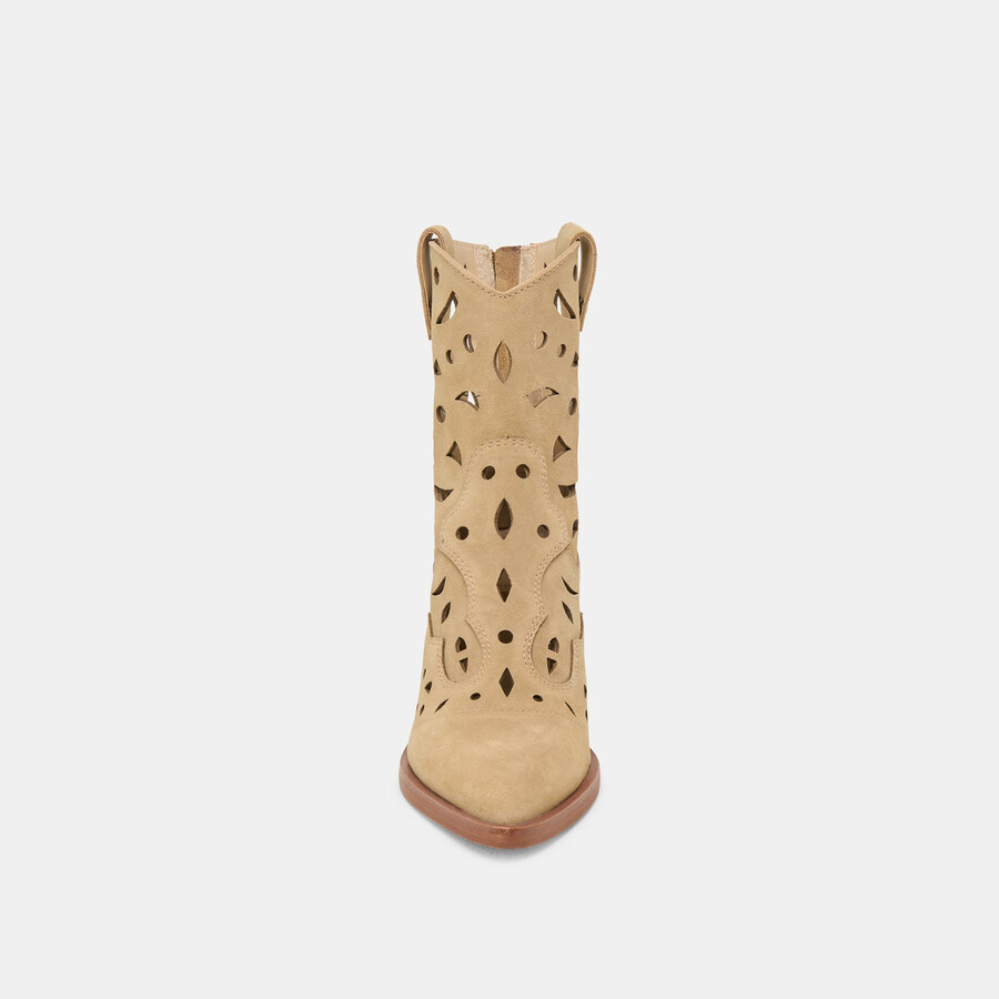 zenobi stiefeletten aus dunkeltaupefarbenem wildleder