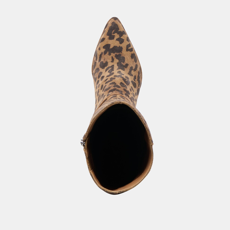 aldy boots braunes wildleder mit leopardenmuster