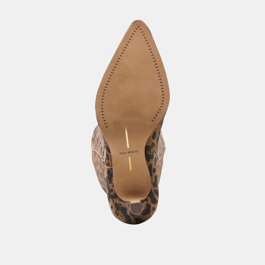 aldy boots braunes wildleder mit leopardenmuster