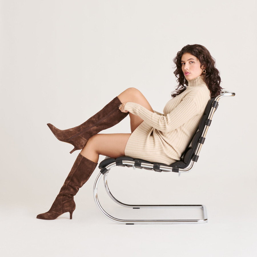 aldy boots dunkelbraunes wildleder