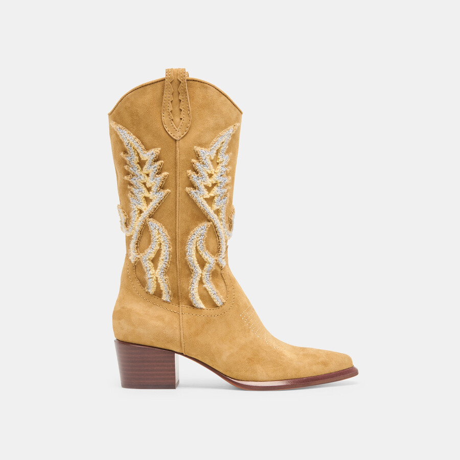 vila boots karamell-wildleder